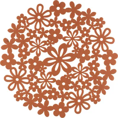 Produktbild von Platzset Ostern Blumenmuster Filz Ø 33 cm apricot