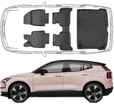 Produktbild von Trimak Passgenau 3D Auto Fußmatten & Kofferraumwanne Set Kompatibel mit VOLVO EX30 ab 2023