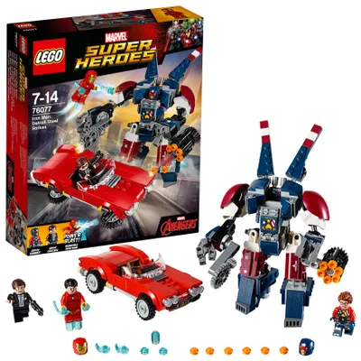 Produktbild von LEGO® Marvel Super Heroes™ Iron Man gegen Detroit Steel 76077