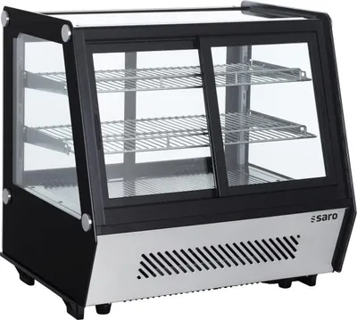 Produktbild von Saro Aufsatzkühlvitrine SELF160 mit Schiebetüren vorne und hinten 880x568x686mm
