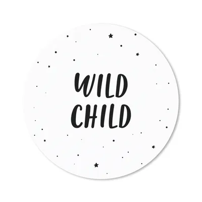 Produktbild von MuchoWow® Mauspad Mousepad Zitate - Wildes Kind - Baby - Text 20x20 cm - Mousepads - Maus Mat - Pad - Mausunterlage - Schreibtischmatte