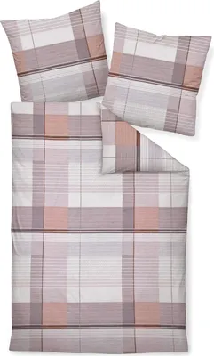 Produktbild von Janine Design Feinbiber Bettwäsche-Garnitur Design DAVOS 65122 Farbe lilasalbei-05 Größe 155x220 + 80x80 cm