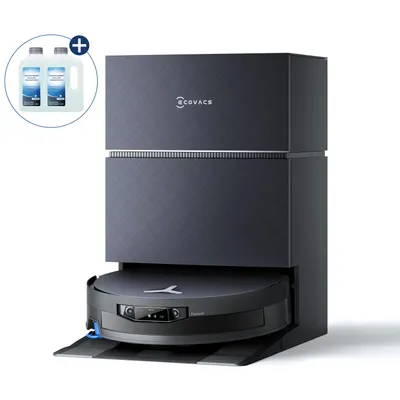 Produktbild von ECOVACS DEEBOT X12 PRO OMNI 22.000 Pa Staubsauger Roboter mit 2pcs Originale Reinigungslösung, FocusJet-System zur Fleckenvorlösung, schwarz