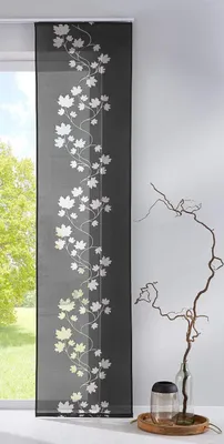 Immagine prodotto di Tenda a pannello scorrevole - Rivestimento per finestre - Decorazione per finestre - Tessuto di alta qualità - 245x60 cm - Nero