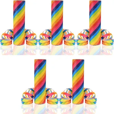 Produktbild von Bunte Party-Luftschlangen, 5er-Set mit 18 Teilen, je ca. 4 m lang