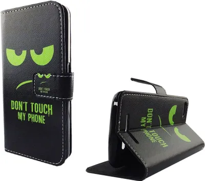 Produktbild von Handyhülle Tasche für Case Handy Wiko Lenny 3 Dont Touch My Handy Grün
