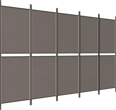 Obrázek produktu pro vidaXL 5dílný paraván antracit 250x200 cm látka