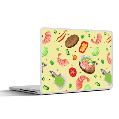 Produktbild von MuchoWow® Laptop Aufkleber Sticker Cover Muster - Lebensmittel - Gemüse 40x30 cm - Laptop Dekoration - Selbstklebend