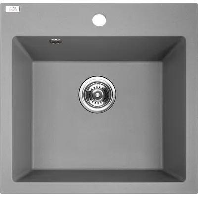 Produktbild von Design Granitspüle 1 Becken Grau 490x490x215 mm