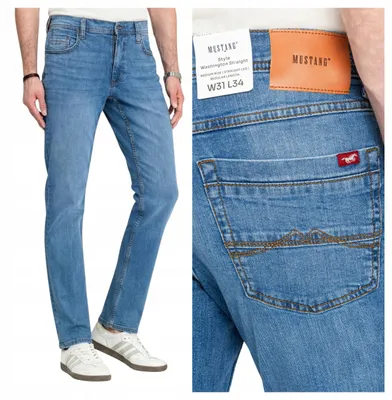 Immagine prodotto di MUSTANG | Jeans da uomo Washington, blu, cotone, taglia 38, lunghezza 30