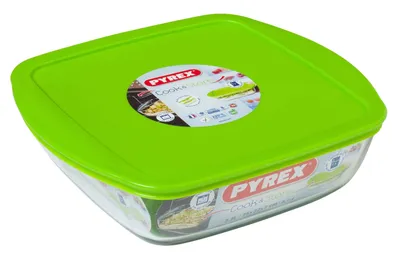 Obrázok produktu pre Štvorcová žiaruvzdorná nádoba Pyrex Cook&Store s objemom 2,2 l a vekom podľa obrázka