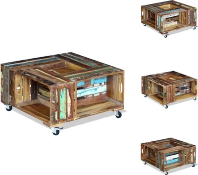 Produktbild von vidaXL Couchtisch Altholz 70x70x35 cm - Couchtische