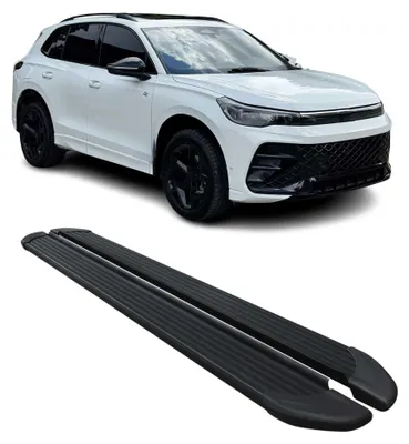 Image de Marchepieds latéraux pédale pour VW Tiguan mk3 2024-2026 Noir 2Pcs Aluminium