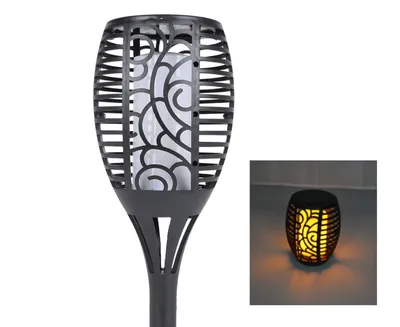 Produktbild von BURI LED Solar Gartenfackel Flamme Gartenlaterne Solarleuchte Gartendeko Wegeleuchte