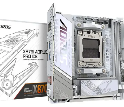 Zdjęcie produktu dla GIGABYTE X870I AORUS PRO ICE, AMD, Gniazdo AM5, AMD Ryzen 7000 Series, AMD Ryzen 8000 Series, AMD Ryzen 9000 Series, Gniazdo AM5, DDR5-SDRAM, 128 GB