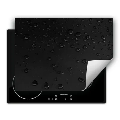 Produktbild von DarHaus Herdabdeckplatte 80x52 cm Anti Rutsch Matte Aufrollbar, schwarz - Tropfen