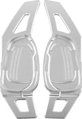 Produktbild von Overdrive-Racing Schaltwippen Verlängerung für Cupra Leon, Ateca, Formentor ab 2020 DSG Alu Silber Lenkrad Schaltung Typ-D