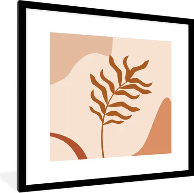 Produktbild von MuchoWow® Gerahmtes Poster Sommer - Pflanze - Flecken 40x40 cm - Poster mit Schwarzem Bilderrahmen Wandposter Rahmen Foto Bilder - Poster - Plakat im Rahmen