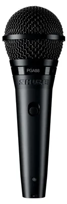 Produktbild von Shure PGA58-LC, Karaoke-Mikrofon, -55 dB, 50 - 16000 Hz, 150 Ohm, Kardioide, Dynamisch