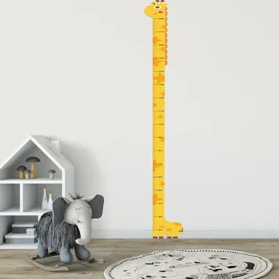 Produktbild von Wachstumsdiagram Kinder, Giraffe Höhenaufkleber, selbstklebendes PVC, für Wanddekoration Kinderzimmer