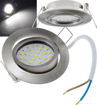 Produktbild von ChiliTec 21842 LED-Einbauleuchte "Flat-26" neutralweiß 80x26mm, 3W, 390lm, Edelstahl gebürstet