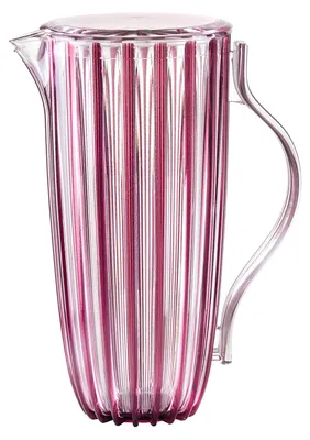 Karaffe 1,75 L mit Deckel & Eisroster, transparent amethyst
