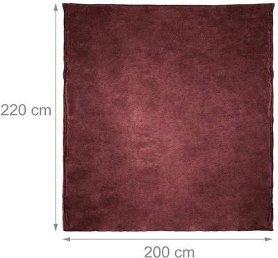 Obrázok produktu pre Unyqoos® Fleece-Plaid – extra veľká polyesterová deka do obývačky, 200 x 220 cm, mäkká, bordová, možnosť prania pri 30°C, vhodná do sušičky
