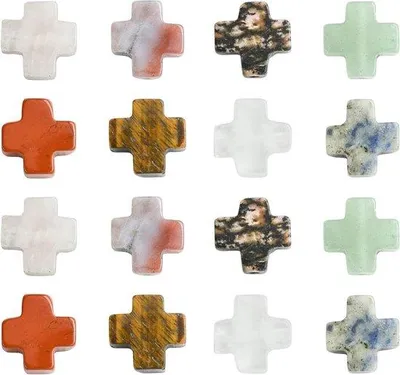 Productafbeelding van 24 natuurlijke edelstenenkettingen in 8 verschillende stijlen, geschikt voor het zelf maken van sieraden, armbanden en oorbellen, kunsthandwerk en hobbyprojecten