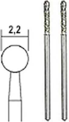 Produktbild von PROXXON 28232 Diamant Schleifstifte Form Kugel Durchmesser2,2mm 2 Stück / Packung