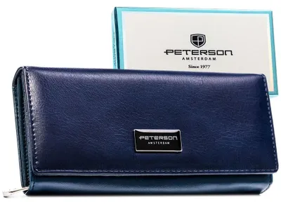 Obrázek produktu pro Peterson dámská peněženka RFID z přírodní a ekologické kůže granatová 18,5x9 cm