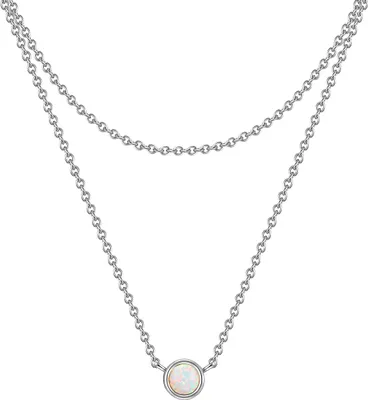 Produktbild von Glanzstücke München Halskette Sterling Silber Opal (synth.) 42,0/36,0 cm Basiskette + 5,0 cm Verläng 50083099