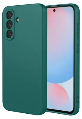 Produktbild von MobyDefend Hülle für Samsung Galaxy A56 - Matte Silikon Schutzhülle - Grün