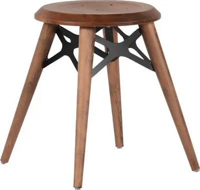 Produktbild von Küchenhocker Hocker Sitzhocker Rundhocker Holzhocker Esszimmerstuhl Holz