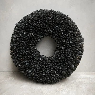 Produktbild von Kranz Bakuli - schwarz: 40cm
