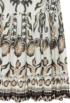 Produktbild von Buffalo Volantkleid mit Ethnoprint sand-khaki bedruckt Größe 46