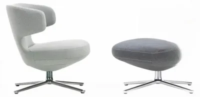Productafbeelding van Luxus Grau Relax Leder Lounge Club Polster Sessel Design Sofa Sitzer Möbel
