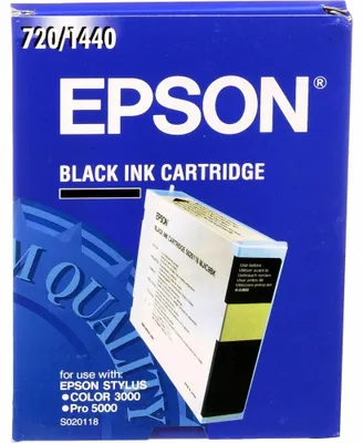 Obrázok produktu pre Epson, čierna atramentová kazeta S020118, čierna, pigmentový atrament, 110 ml, 1 kus, balenie po jednom kuse
