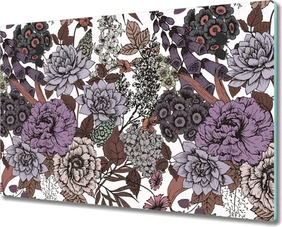 Produktbild von Glas Schneidebrett Herdabdeckplatten Schneideplatten - 80x52 cm - Mysteriengarten
