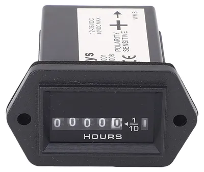 Image de Compteur d'heures de fonctionnement mécanique, 12 V à 36 V CC, modèle rectangulaire, pour générateurs, moteurs de bateau, motos de cross, camions et tracteurs
