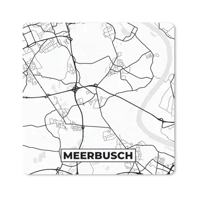 Produktbild von MuchoWow® Mauspad Mousepad Meerbusch - Karte - Stadtplan 20x20 cm - Mousepads - Maus Mat - Pad - Mausunterlage - Desk Mat - Bureauartikeln