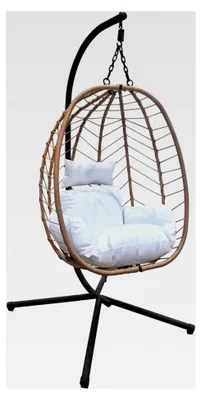 Produktbild von Hängesessel mit Gestell Loungesessel Hängesitz klappbar Hängekorb Hängeschaukel Outdoorsessel