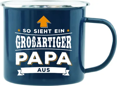 Produktbild von Echter Kerl Emaille Kaffeetasse für den Papa