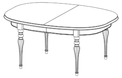 Produktbild von Klassischer Esstisch Ovale Tische Esszimmer Tisch Holz Möbel Luxus Neu