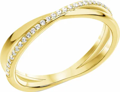Produktbild von Celesta Silber Ring 925/- Sterling Silber gelb 056 (17,8) Zirkonia weiß 358271542