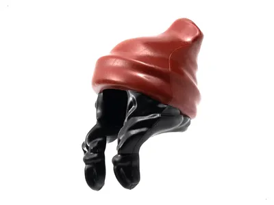 Productafbeelding van LEGO zwarte minifiguur, haaraccessoire, haar (52686pb04) – nieuw