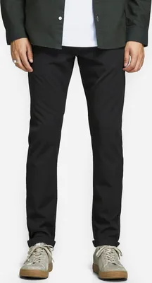Image de Jack & Jones 12159954, Chino, Adulte, Noir, Élasthanne, Polyester, Viscose, Pas de blanchiment, Séchage naturel