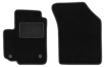 Produktbild von Velours-Fußmatten Vorne für Fiat Sedici 2006-2014 (Schrägheck) – 2-tlg, Schwarz, passgenau – Wielganizator LUX