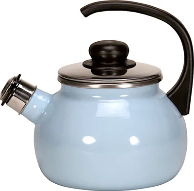 Produktbild von Karl Krüger Flötenkessel 2 Liter Serie SYLT aus Stahlemaille / Pfeifkessel / Wasserkessel