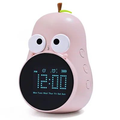 Produktbild von Kinderwecker Birnenförmig 1 Stück, Wiederaufladbarer Digitalwecker Mit Schlummerfunktion, Für Kinderzimmer Und Schlafzimmer