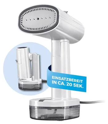 Obrázok produktu pre CLEANmaxx parný žehlič s funkciou odsávania, 1500 W, biela, skladacia